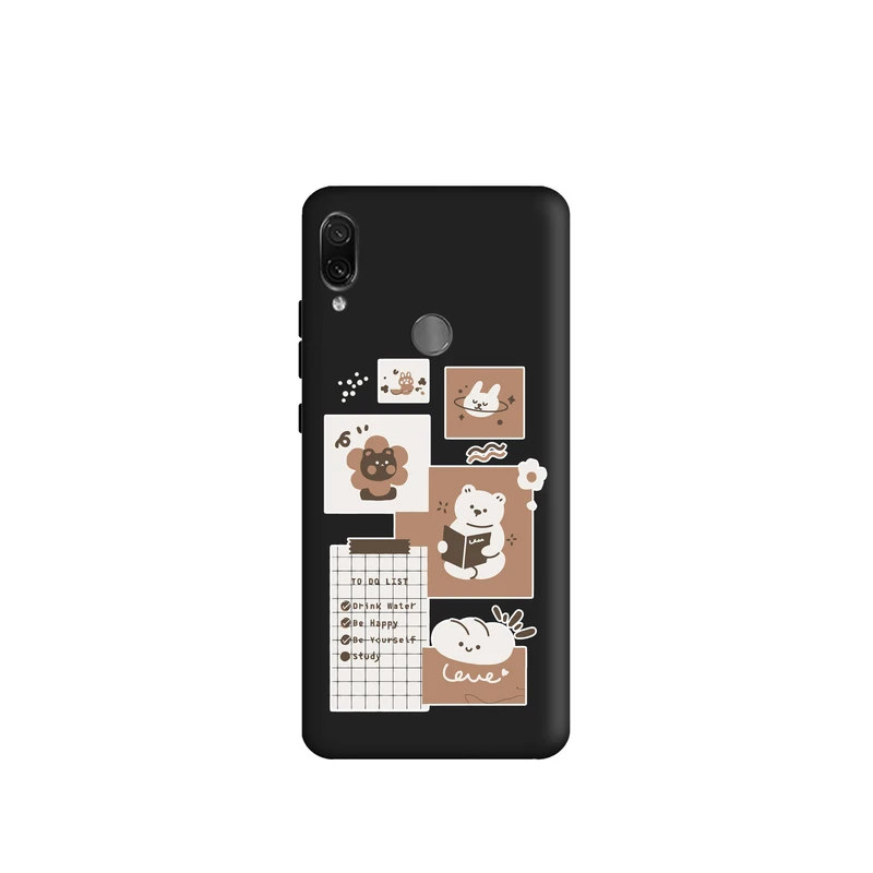 کاور طرح روتین خرسی کد t2245 مناسب برای گوشی موبایل شیائومی Redmi note7 / Redmi note7 pro 