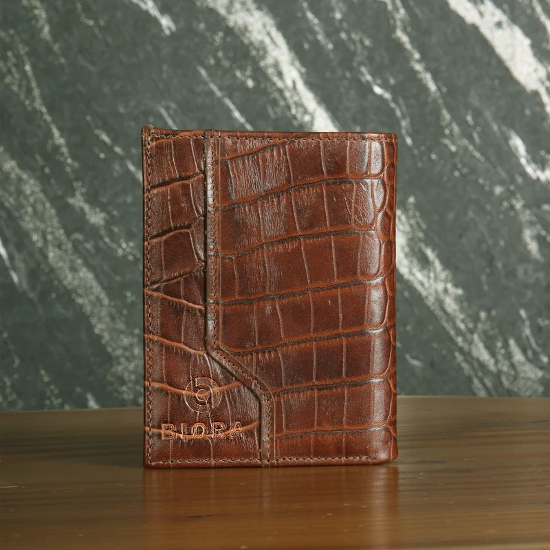 عکس شماره 4 : کیف پول مردانه بیورا مدل چرم طبیعی کروکودیلی کد kpk31