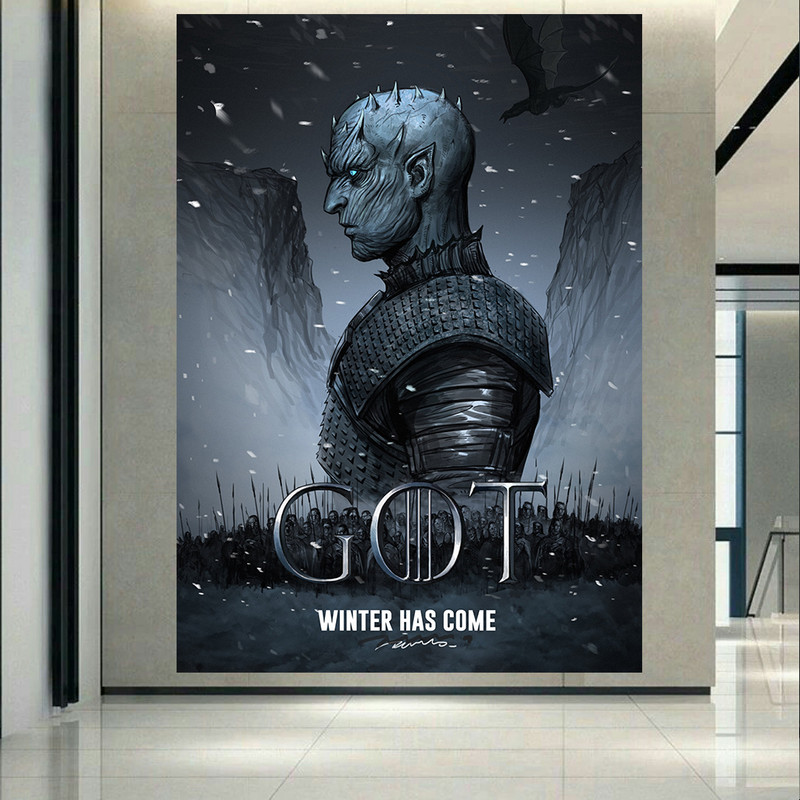 تابلو بوم طرح شاه شب GOT مدل Winter Has Come کد AR3820