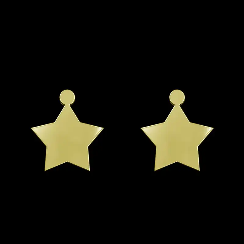 گوشواره طلا 18 عیار زنانه مدوپد مدل ستاره کد GA1-15348