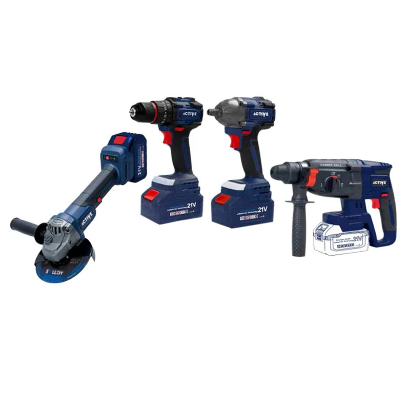 مجموعه بتن‌کن، پیچگوشتی، فرز و بکس براشلس اکتیو مدل AC-3224BL