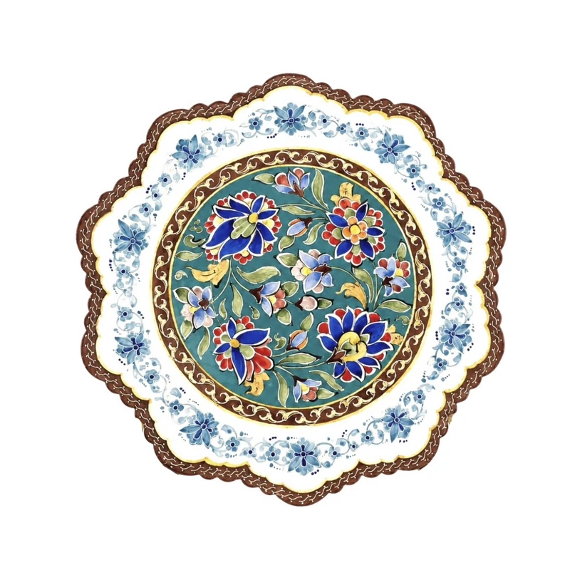 بشقاب میناکاری مسی کد ۱۲۵