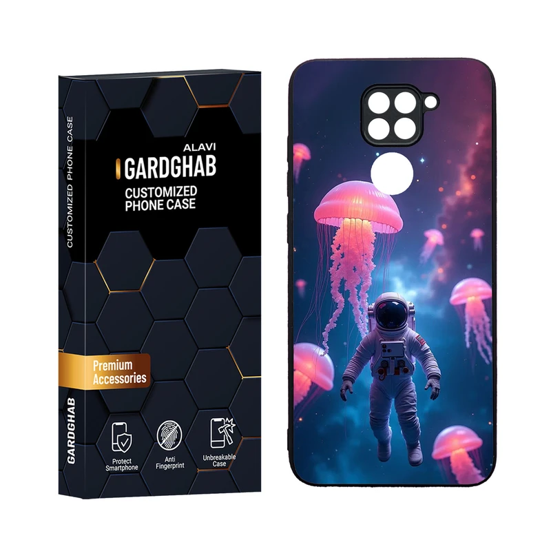 کاور گارد قاب مدل دورژله ای کهکشان مناسب برای گوشی موبایل شیائومی Redmi Note 9