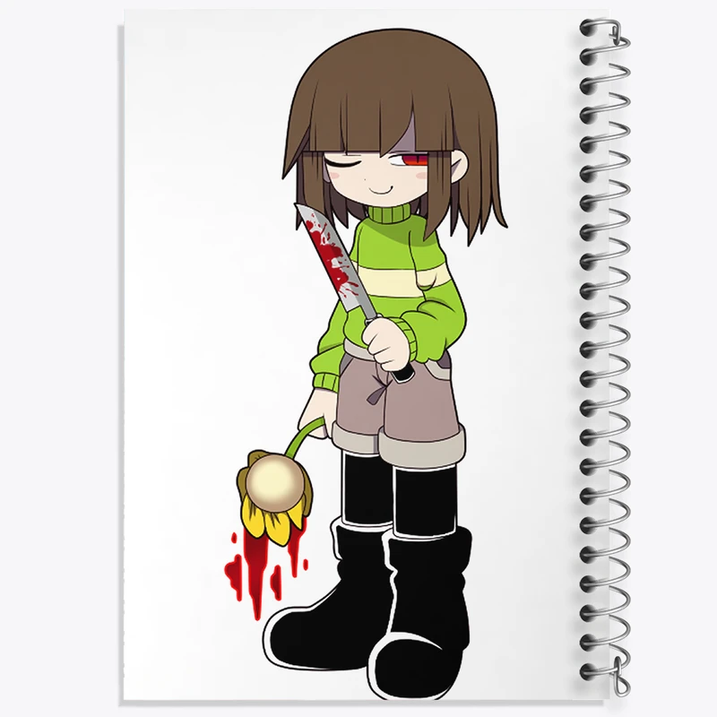 دفتر مشق 50 برگ خندالو طرح بازی آندرتیل (Undertale) کد 31794