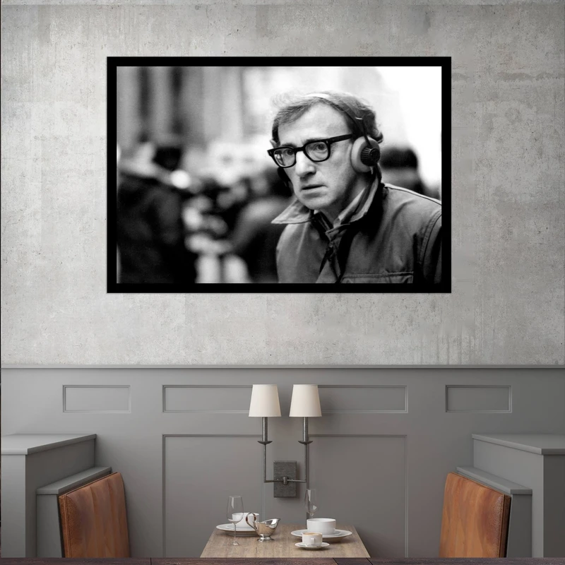 تابلو بکلیت طرح مشاهیر سینمای جهان وودی آلن مدل قاب شاسی B-s9864