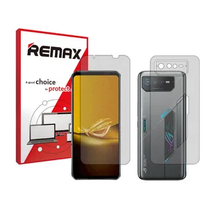 Remax Resistant model matte screen protector suitable for the Asus ROG Phone 6D mobile phone along with the back protector