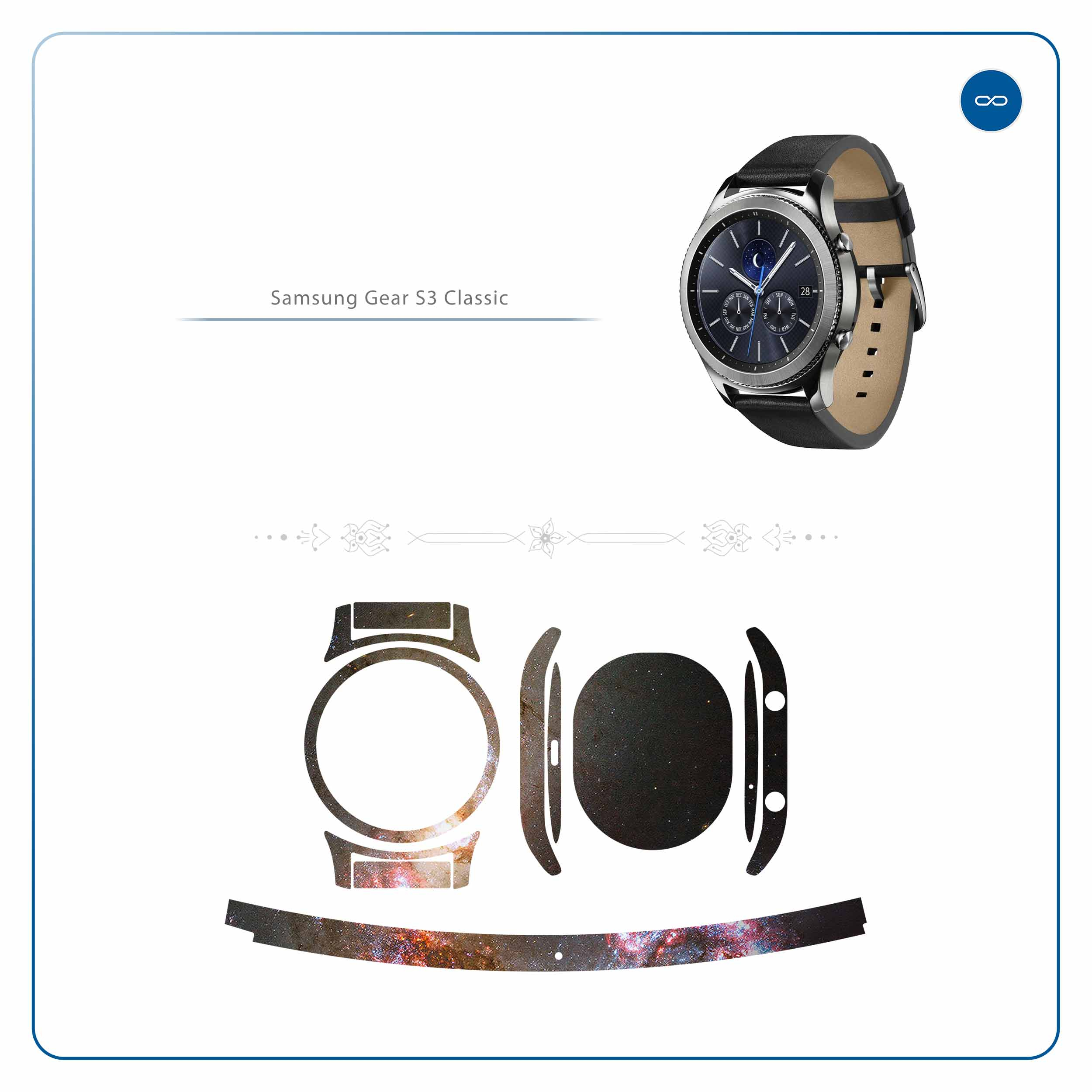 برچسب ماهوت طرح Universe-by-NASA-5 مناسب برای ساعت هوشمند سامسونگ Galaxy Gear S3 Classic