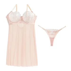 لباس خواب زنانه برتا مدل توری فنردار کد 2200C