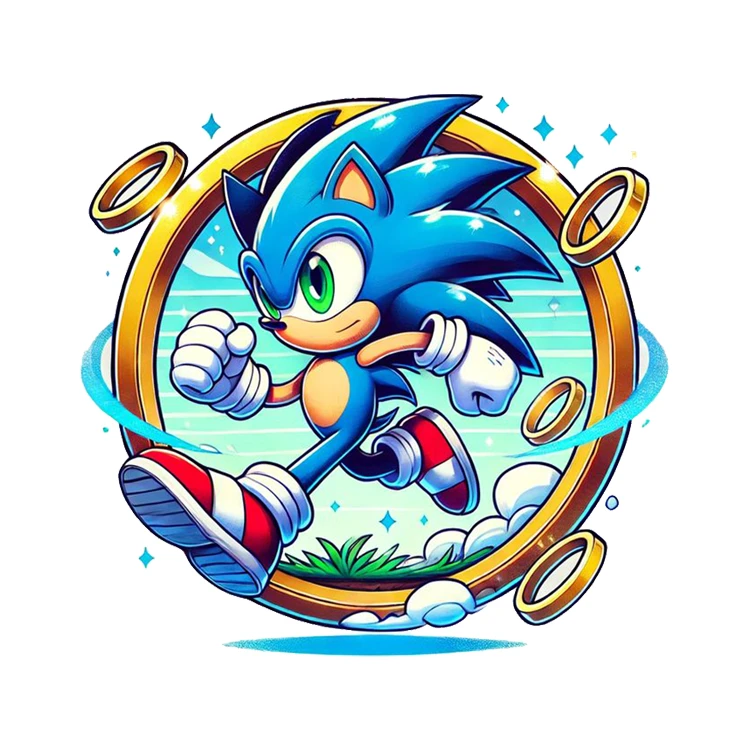 استیکر پارچه و لباس پاد آفرین مدل سونیک کد 1422