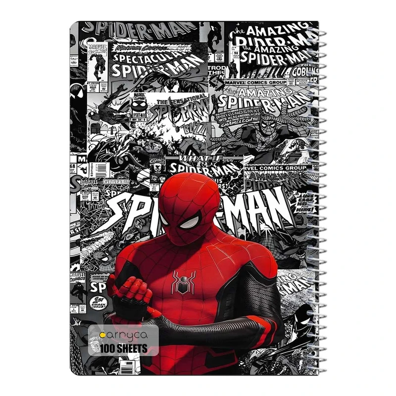 دفتر مشق 100 برگ سیمی کارنیکا طرح Man-مرد عنکبوتی Spider کد 39747