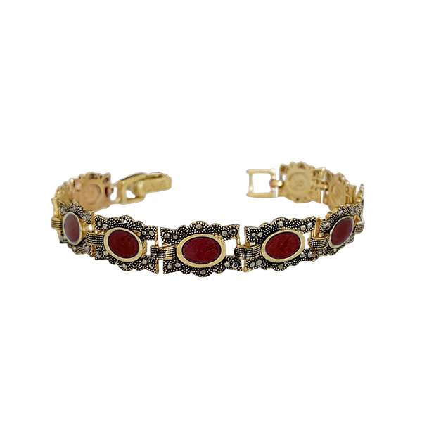 دستبند زنانه مدل مارگازیت طلاروس کد JW485.3