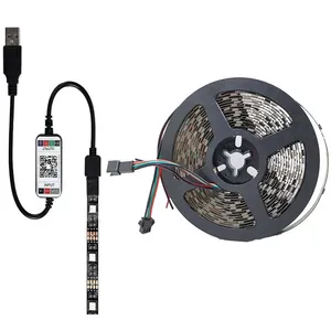 ریسه ال ای دی مدل موزیکال WS2812-3022-USB APP DMX طول 5 متر