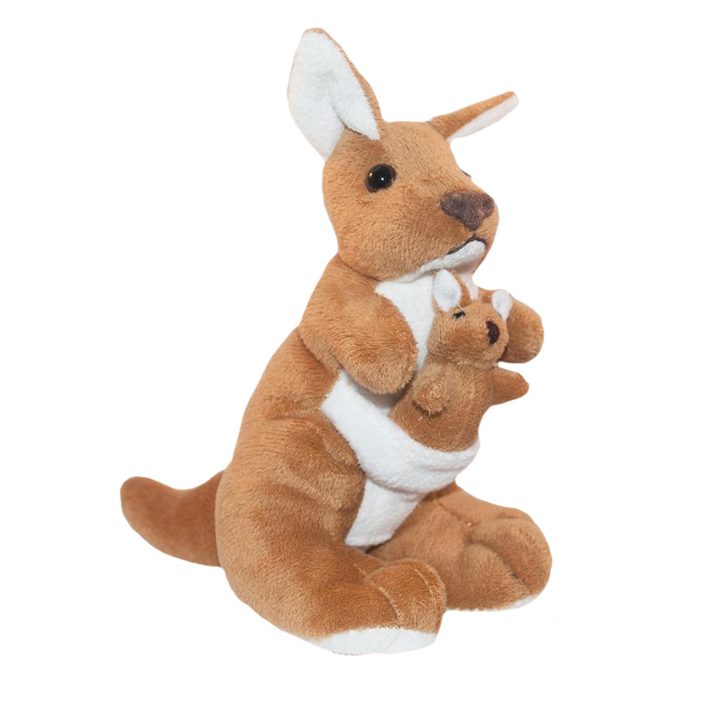 عروسک طرح کانگورور مدل Kangaroo and Baby کد SZ13/1056 طول 25 سانتی‌متر