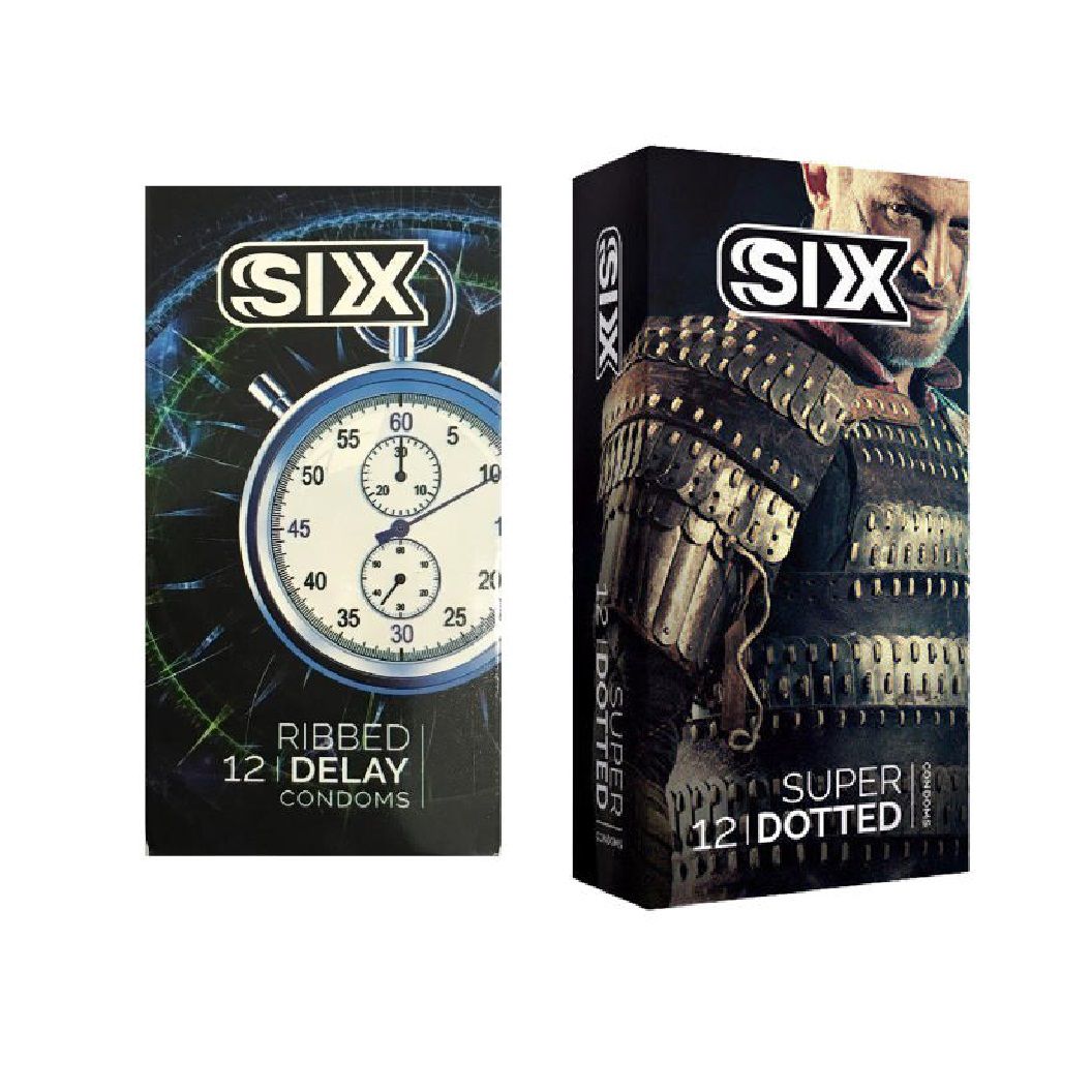 کاندوم سیکس مدل Ribbed Delay بسته 12 عددی به همراه کاندوم سیکس مدل Super Dotted بسته 12 عددی -  - 2
