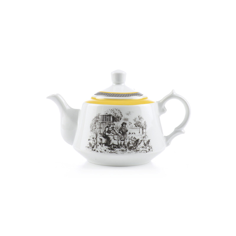 قوری چینی زرین ایران مدل لندنی 5 ویلیج درجه عالی