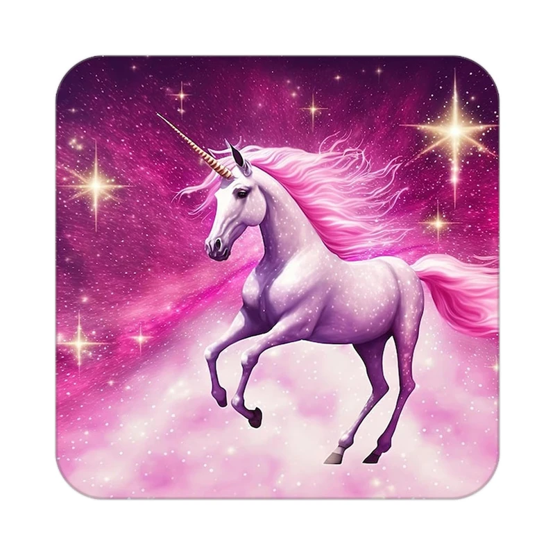 زیر لیوانی کاکتی طرح اسب تک شاخ و یونیکورن مدل mp31460