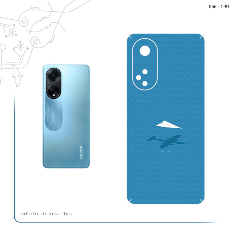 برچسب پوششی ماهوت مدل Minimal Paper Airplane مناسب برای گوشی موبایل اپو A98