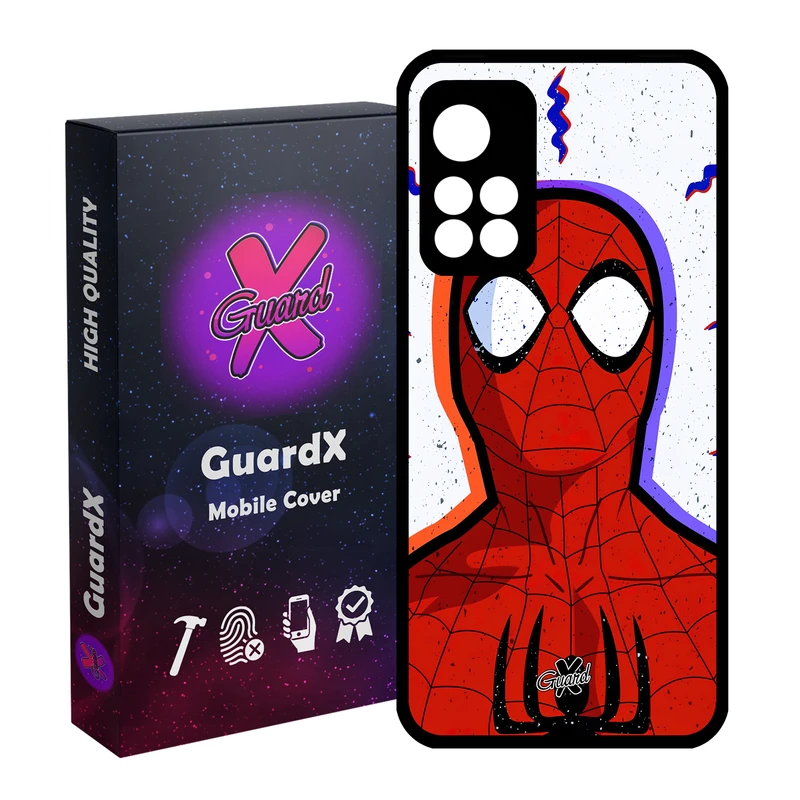کاور گارد ایکس طرح Spider Man مدل Glass10495 مناسب برای گوشی موبایل شیائومی Redmi Note 11 Pro Plus 5G
