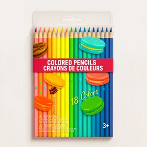 مداد رنگی 18 رنگ مدل پاستیلی کد NO.18PB