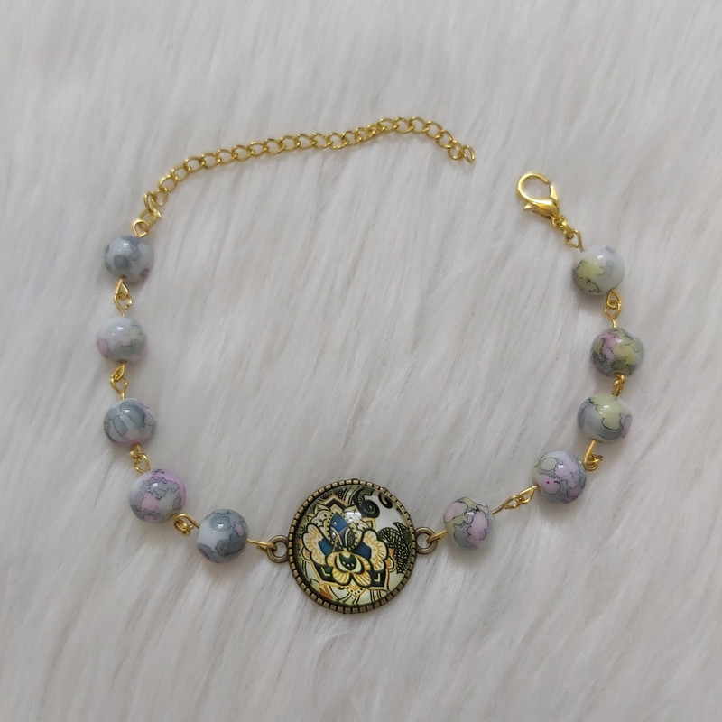 دستبند دخترانه مدل مهره ای رزین کد rez112 دستبند دخترانه مدل مهره ای رزین کد rez112