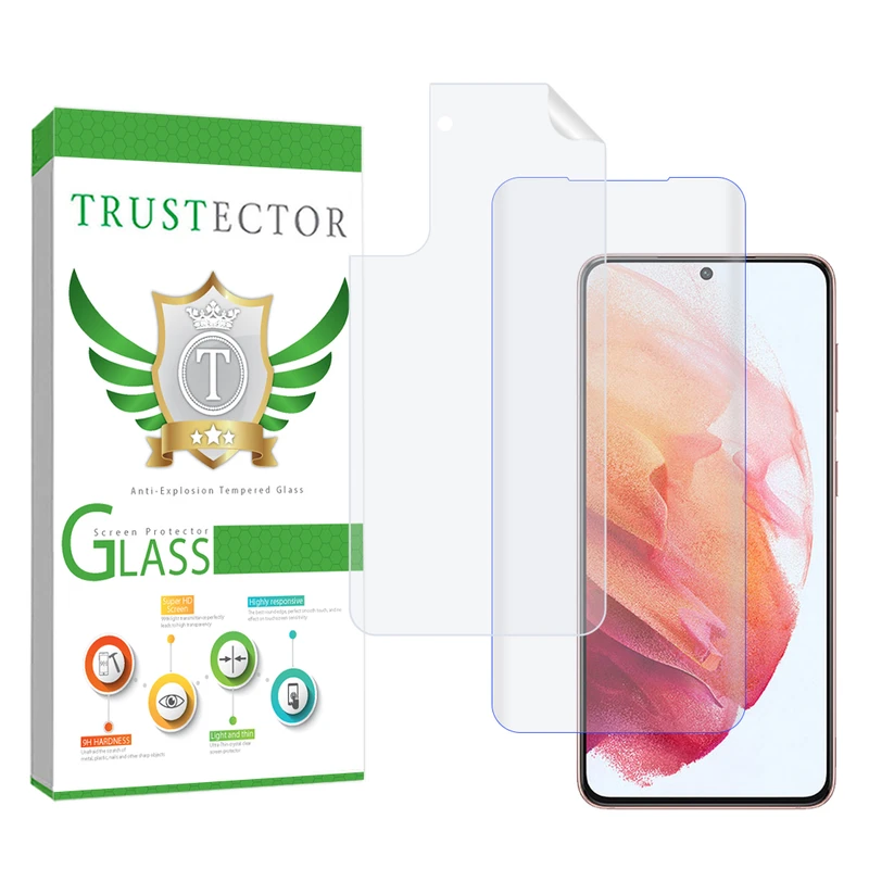 محافظ صفحه نمایش تراستکتور مدل UVNANOMTBT مناسب برای گوشی موبایل سامسونگ Galaxy S21 5G به همراه محافظ پشت گوشی