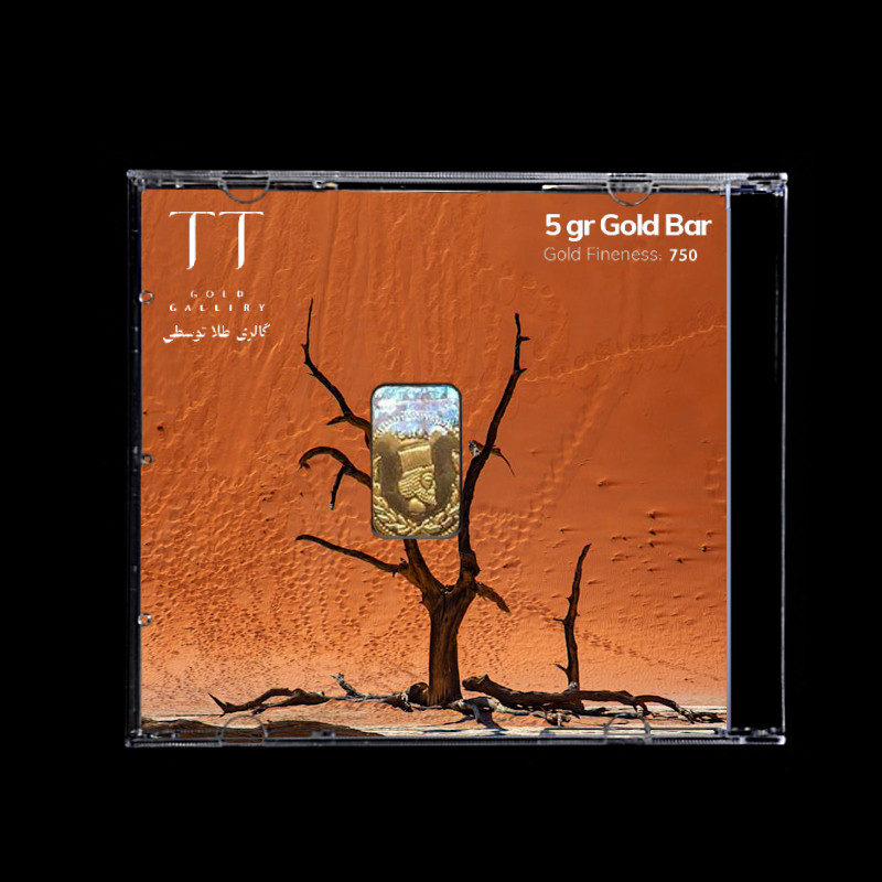 شمش طلا 18 عیار گالری طلا توسطی مدل BC1285