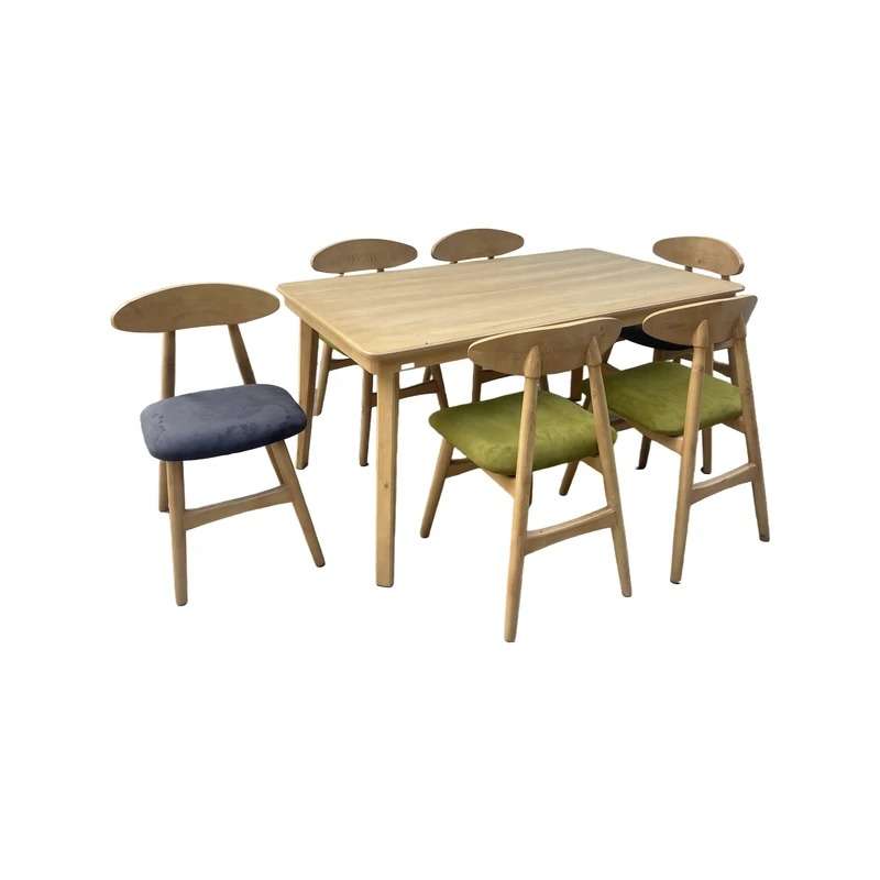 میز و صندلی ناهارخوری شش نفره گروه تولید اسپیناس مدل Van-Lux6-250006 میز و صندلی ناهارخوری شش نفره گروه تولید اسپیناس مدل Van-Lux6-250006