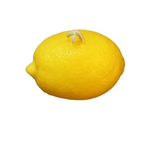 شمع دست ساز معطر مدل لیمو با رایحه لیمو  زمان اتمام 4 ساعت