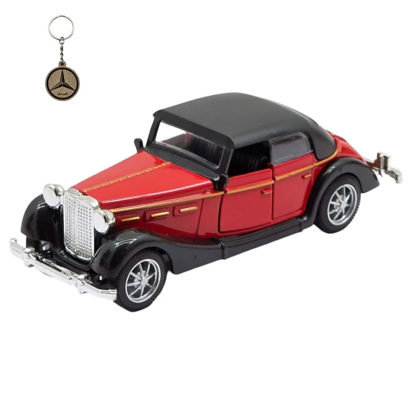ماکت ماشین ناب سل مدل بنز فلزی کلاسیک MERCEDES BENZk500 NAAB002به همراه جاسوییچی 
