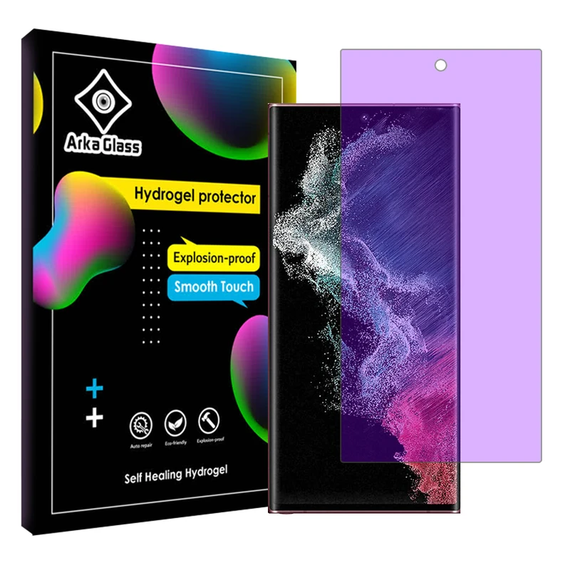 محافظ صفحه نمایش آنتی پرپل آرکا گلس مدل Tough مناسب برای گوشی موبایل سامسونگ Galaxy S22 Ultra 5G