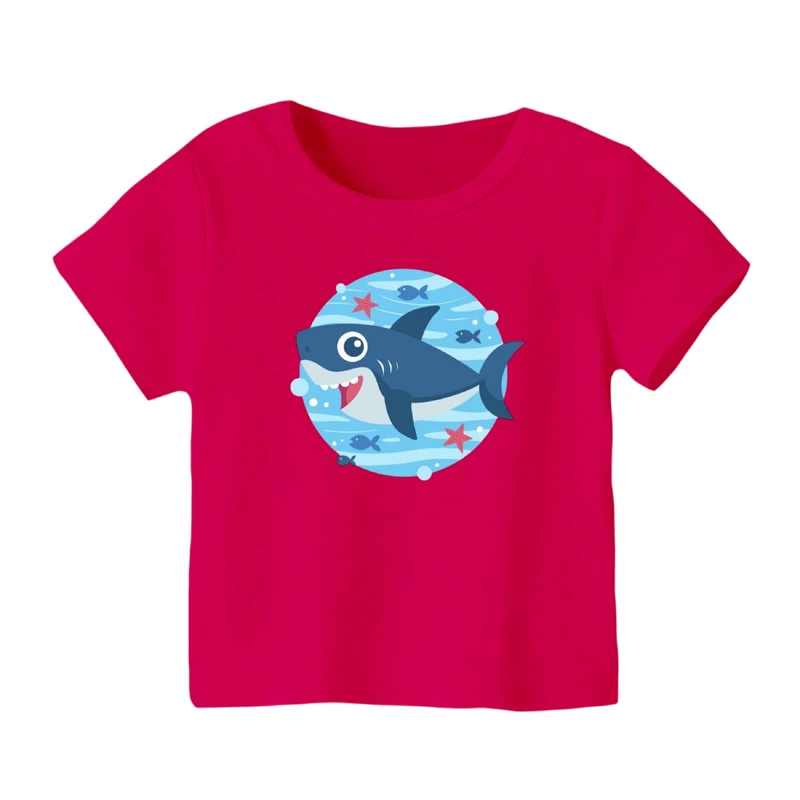 تی شرت آستین کوتاه بچگانه مدل کوسه کد ۱۱