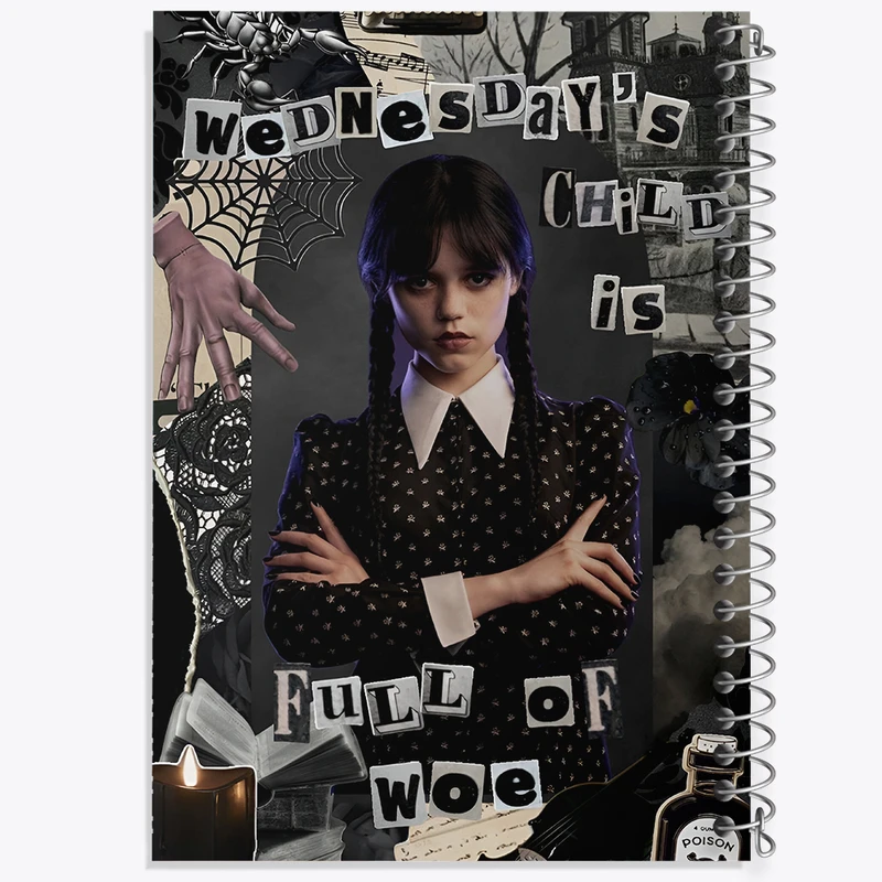 دفتر نقاشی 50 برگ خندالو طرح ونزدی (Wednesday) کد N2709