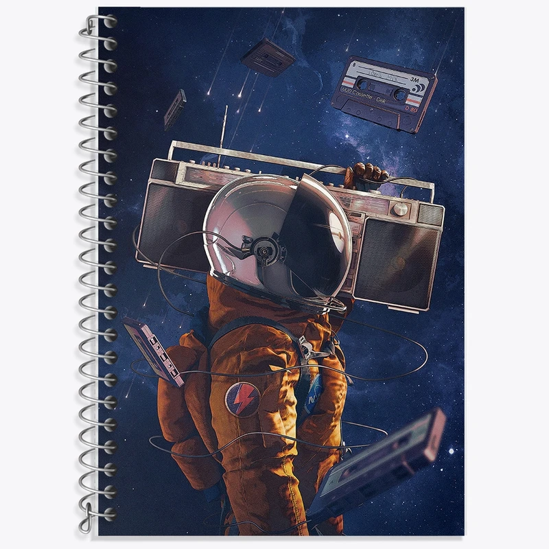 دفتر لغت 50 برگ خندالو طرح فضانورد کد F117