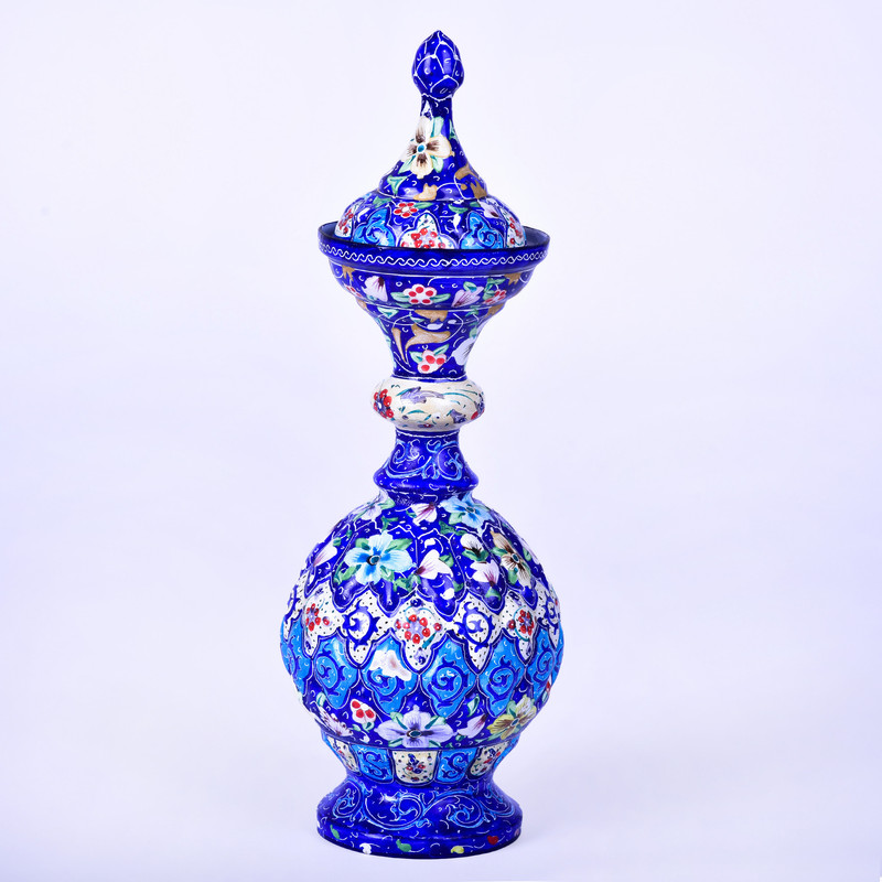  تنگ میناکاری طرح گل و میوه کد 2609