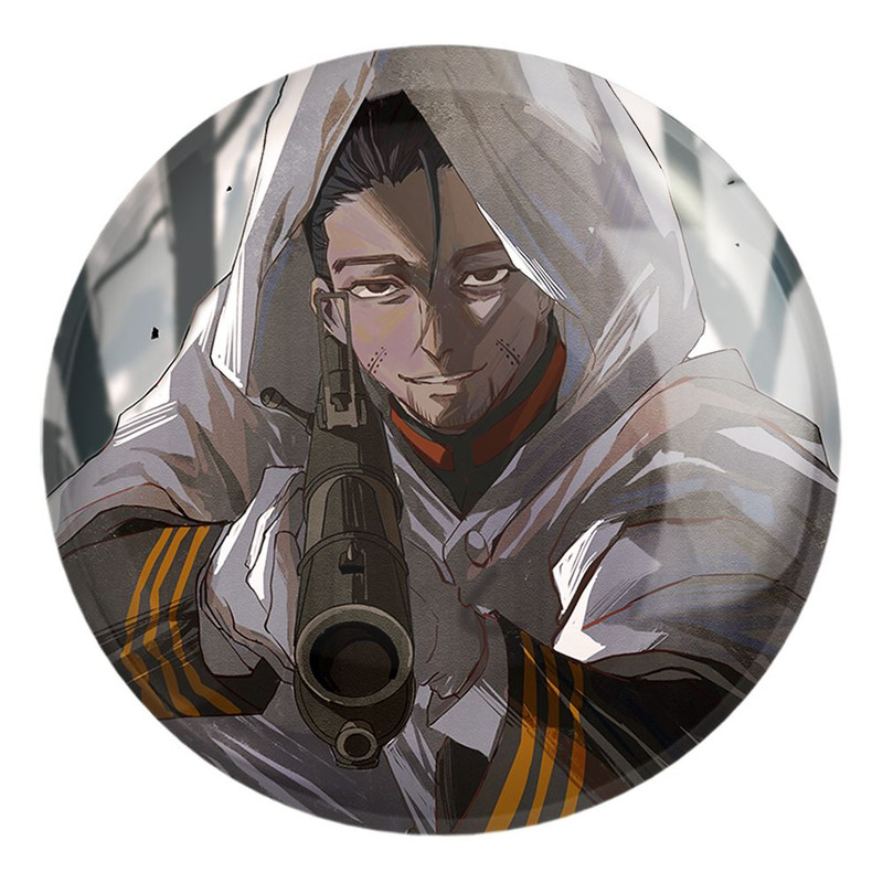 پیکسل خندالو طرح هیاکونوسکه انیمه کامویی طلایی Golden Kamuy کد 23746 مدل بزرگ