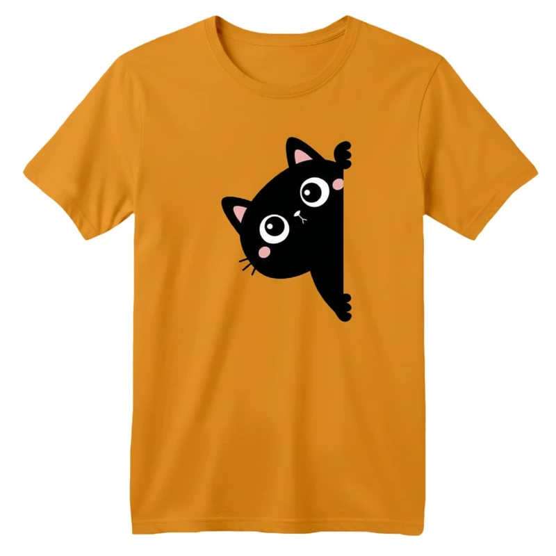 تی شرت آستین کوتاه بچگانه مدل گربه کد ۱۵