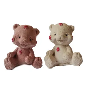 مجسمه مدل خرس تدی طرح لب مجموعه 2 عددی 