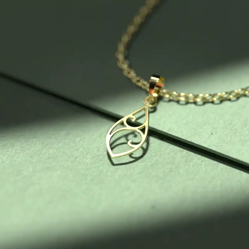 گردنبند طلا 18 عیار زنانه مدوپد مدل  طرح اسلیمی کد NN1158