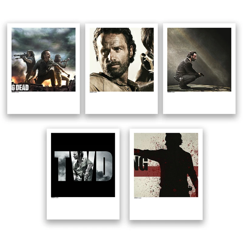 آویز تزیینی عرش مدل فانتزی مردگان متحرک Walking Dead کد Asa389 مجموعه پنچ عددی