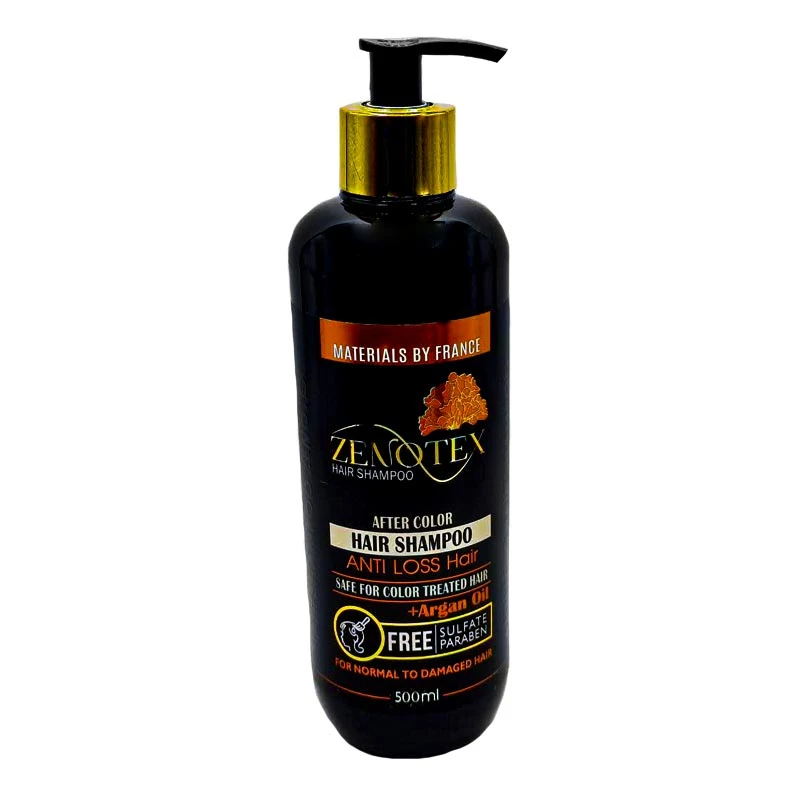 شامپو تثبیت کننده رنگ مو زنوتکس مدل ARGAN OIL حجم 500 میلی لیتر