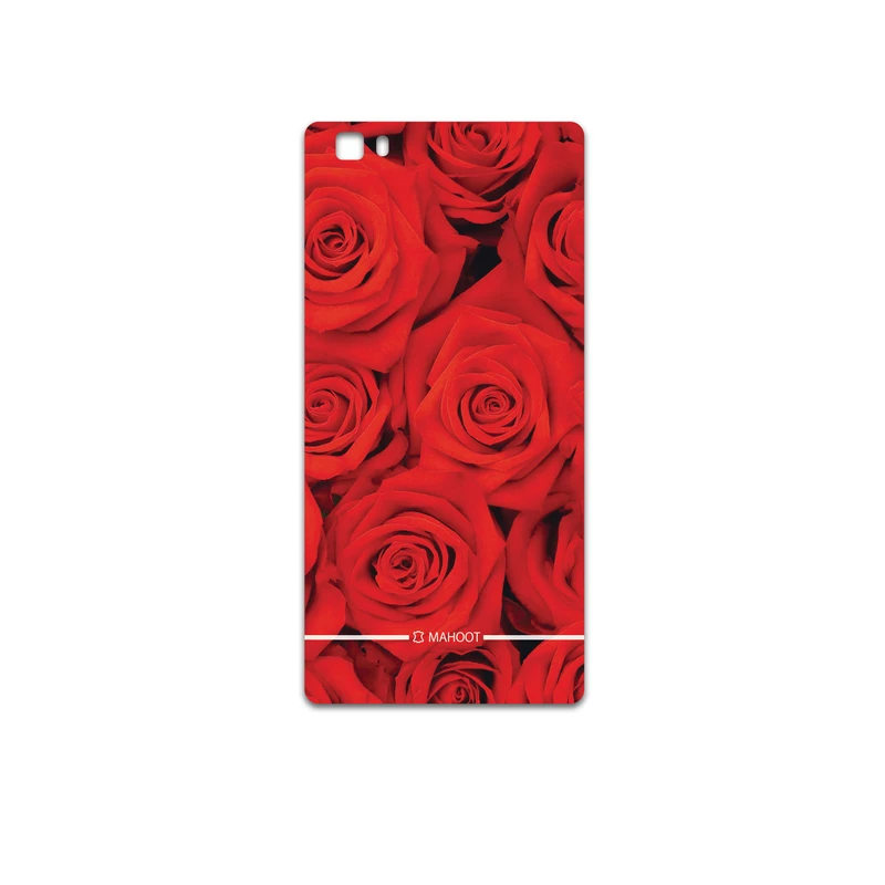 برچسب پوششی ماهوت مدل Red-Flower مناسب برای گوشی موبایل هوآوی P8 Lite