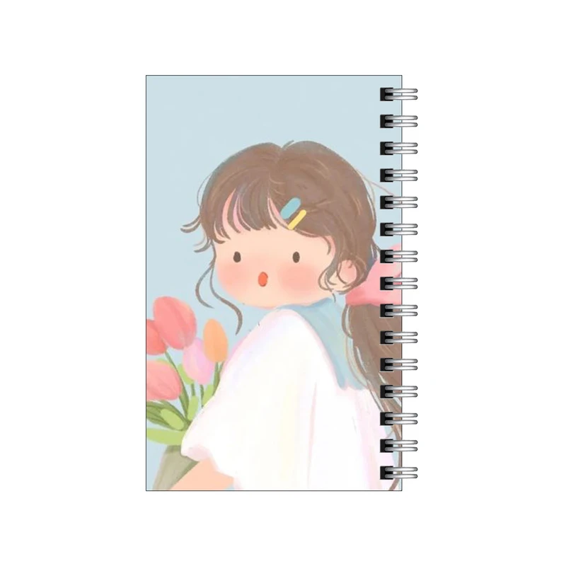 دفترچه یادداشت مدل to do list طرح دختر و گل لاله کد 1678399