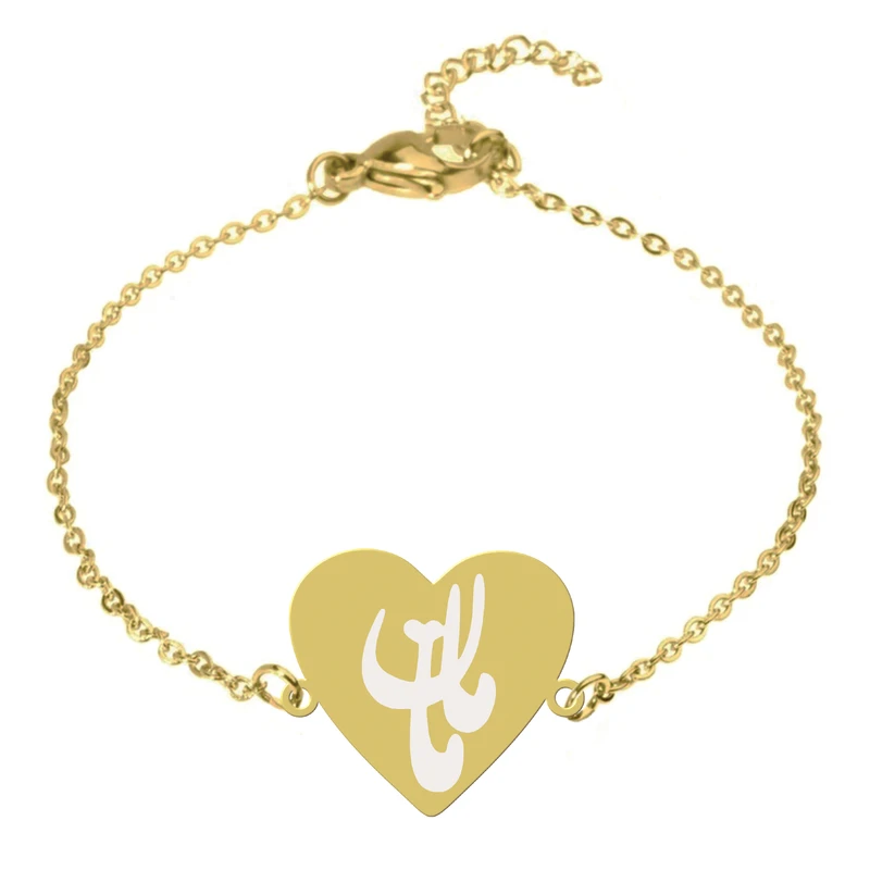 دستبند زنجیری زنانه هایکا طرح مامان و قلب کد zd.jh 16