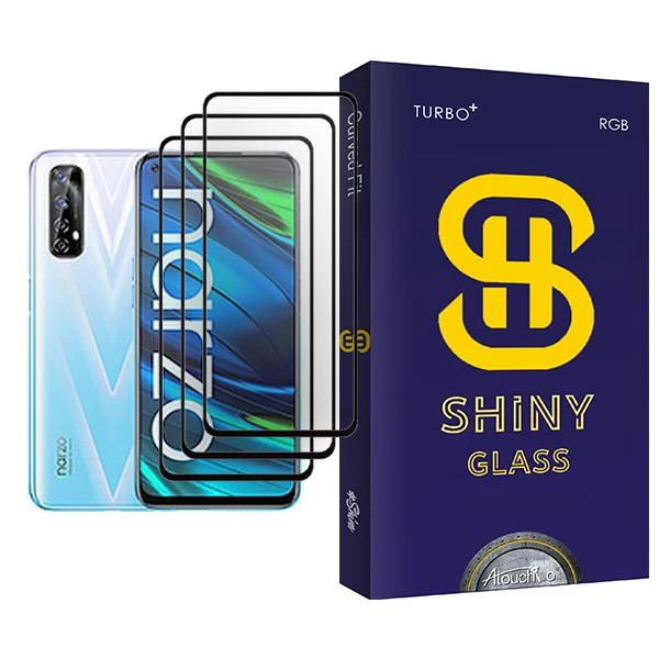 محافظ صفحه نمایش آتوچبو مدل Shiny Glass MIX003 مناسب برای گوشی موبایل ریلمی Narzo 20 Pro بسته سه عددی