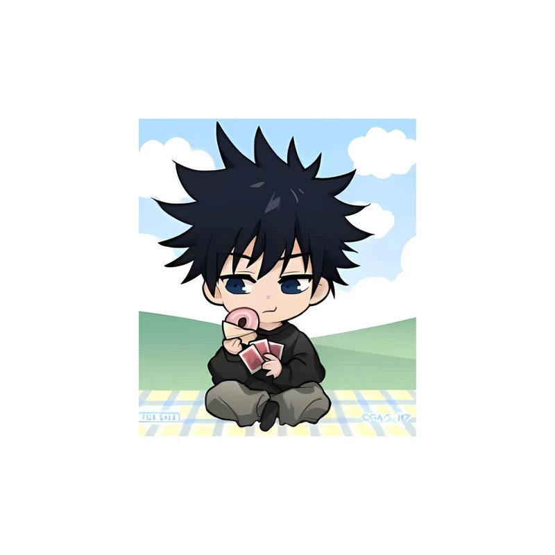 استیکر لپ تاپ و موبایل مدل انیمه طرح جوجوتسو کایسن مگومی فوشیگورو Jujutsu Kaisen Megumi Fushiguro کد 2288