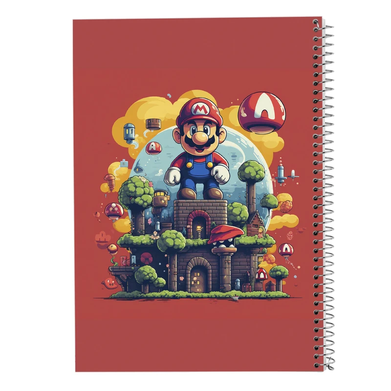 دفتر ژورنال نویسی 50 برگ مدوپد مدل نقطه ای طرح سوپرماریو super mario کد DF2910