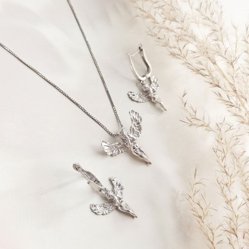 نیم ست نقره زنانه مدل MRJ2237