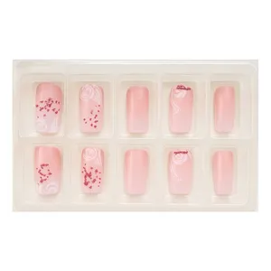 ناخن مصنوعی دست مدل گل بسته 10 عددی