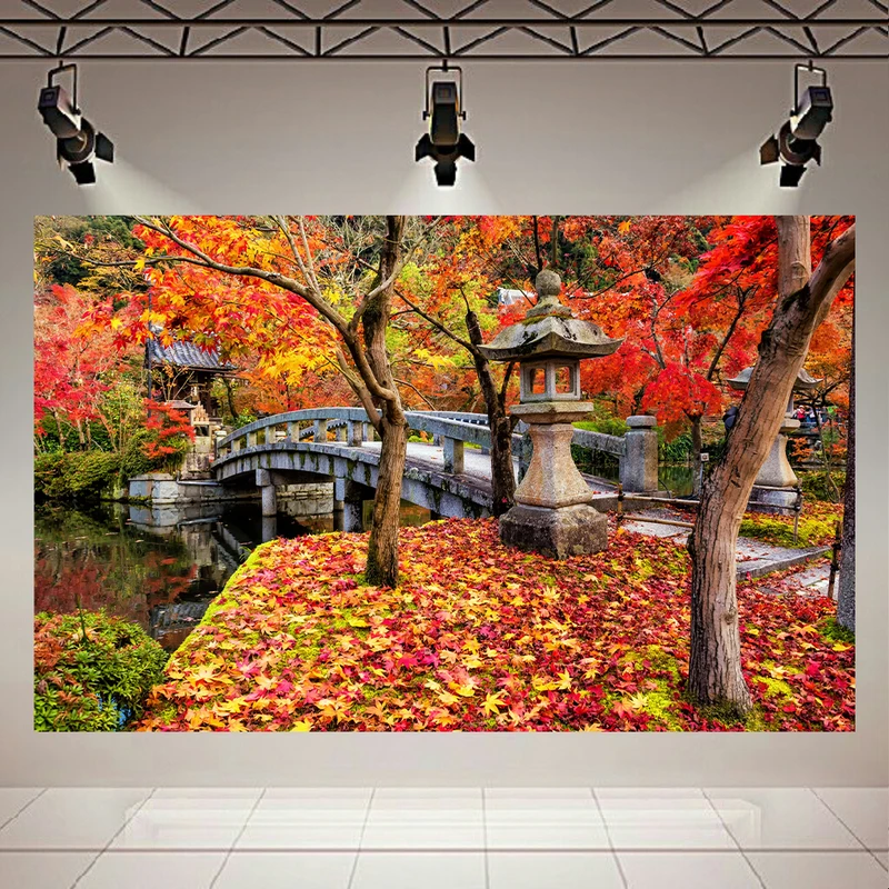 پوستر پارچه ای مدل چرم مخمل طبیعت پائیز کد AR2430