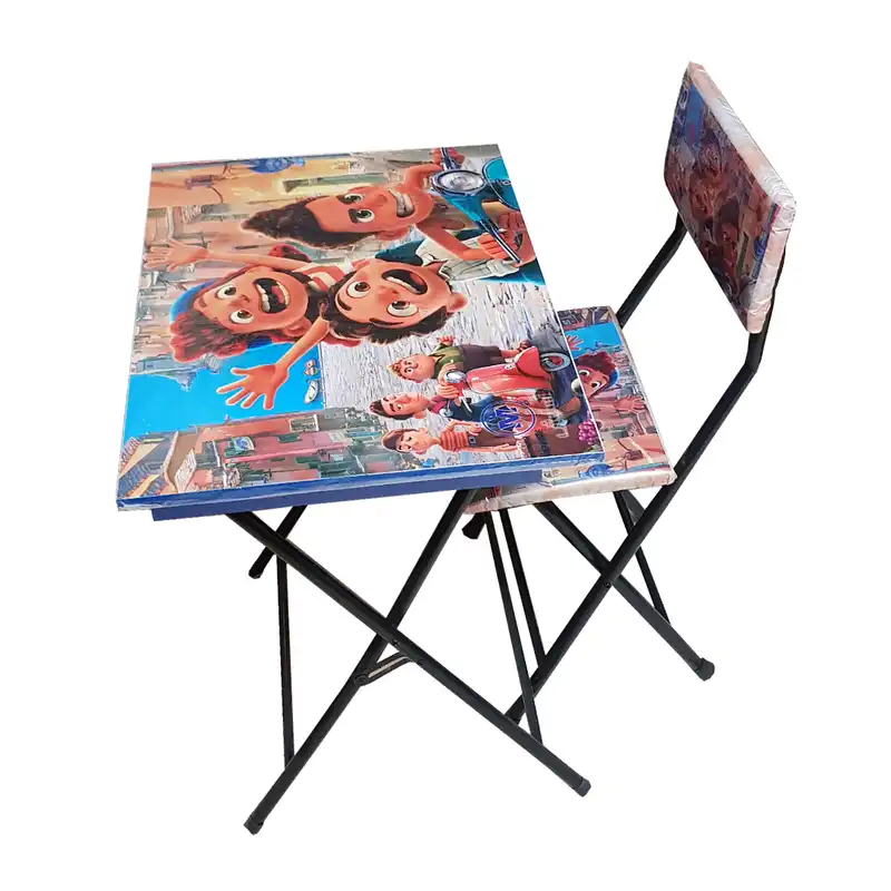 ست میز تحریر و صندلی آسایش مدل تاشو باکسدار طرح لوکا